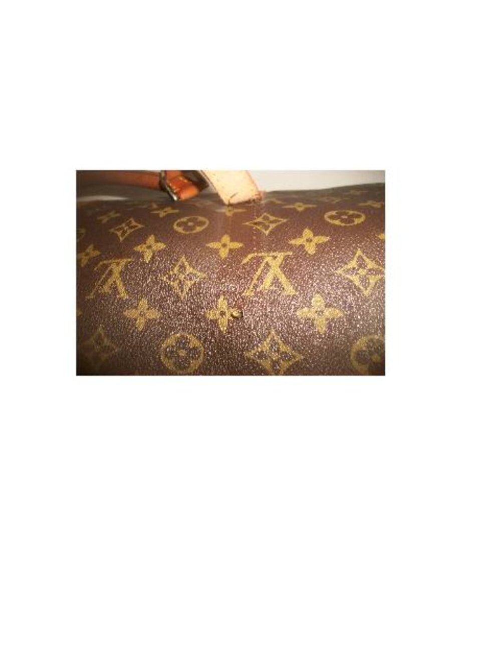 Large Top-Zip Vintage Hand-Held Monogram Duffel w Leather Trim & Handles NOT LV - Picture 10 of 16